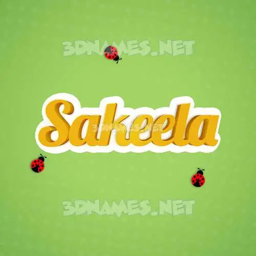 sakeela in Ladybugs style - 3D name wallpaper