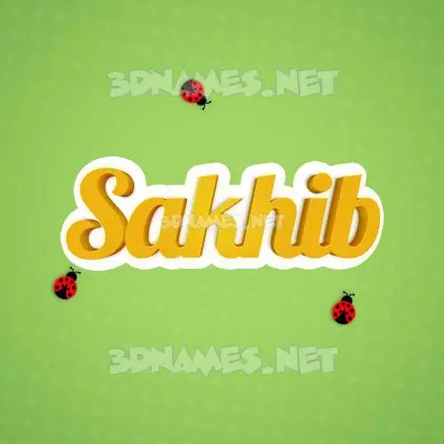 sakhib in Ladybugs style - 3D name wallpaper