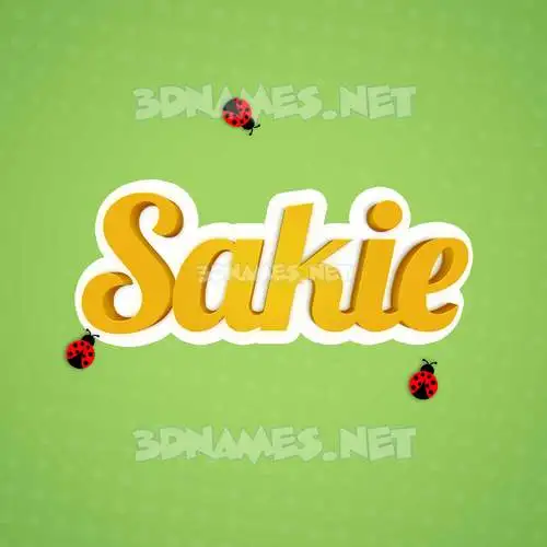sakie in Ladybugs style - 3D name wallpaper sakie in Ladybugs style - 3D name wallpaper