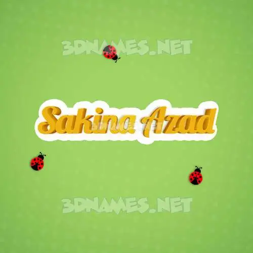 sakina azad in Ladybugs style - 3D name wallpaper sakina azad in Ladybugs style - 3D name wallpaper