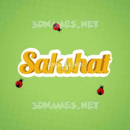 sakshat in Ladybugs style - 3D name wallpaper sakshat in Ladybugs style - 3D name wallpaper