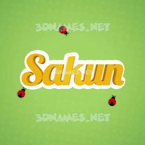 sakun in Ladybugs style - 3D name wallpaper sakun in Ladybugs style - 3D name wallpaper