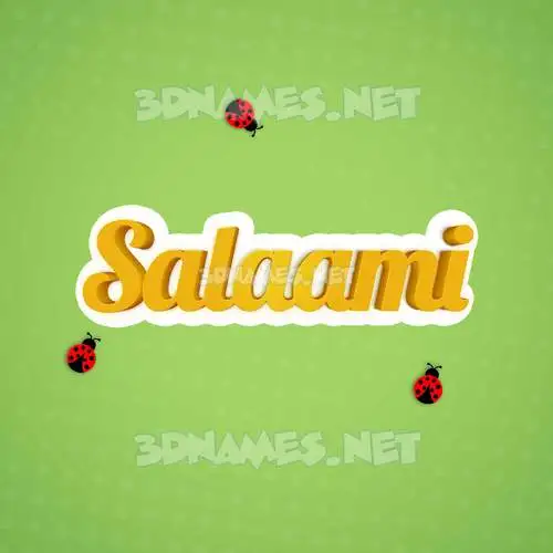 salaami in Ladybugs style - 3D name wallpaper