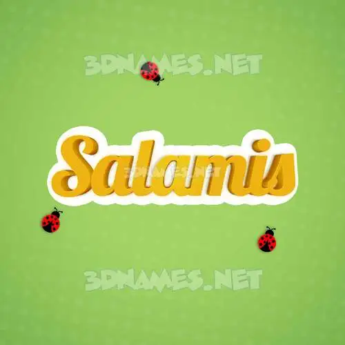 salamis in Ladybugs style - 3D name wallpaper