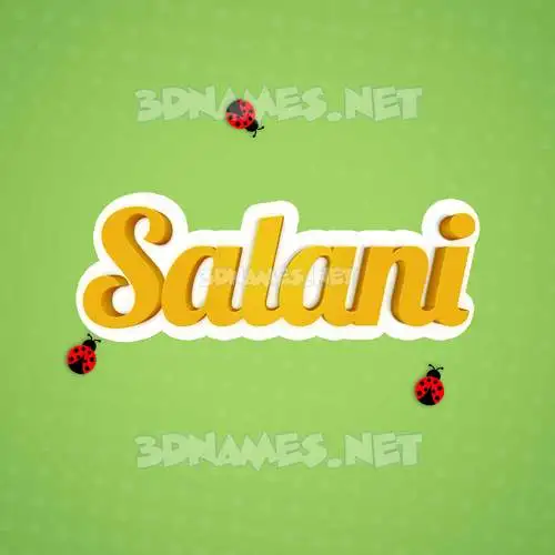 salani in Ladybugs style - 3D name wallpaper