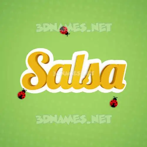 salsa in Ladybugs style - 3D name wallpaper salsa in Ladybugs style - 3D name wallpaper