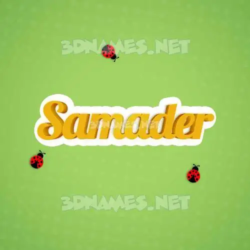 samader in Ladybugs style - 3D name wallpaper samader in Ladybugs style - 3D name wallpaper