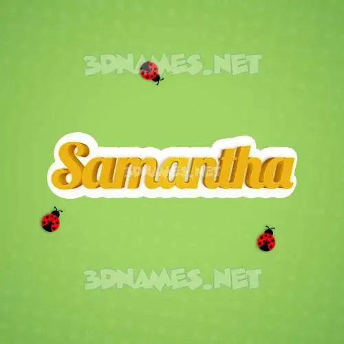 samantha in Ladybugs style - 3D name wallpaper samantha in Ladybugs style - 3D name wallpaper
