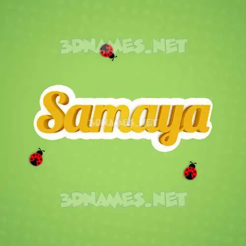 samaya in Ladybugs style - 3D name wallpaper