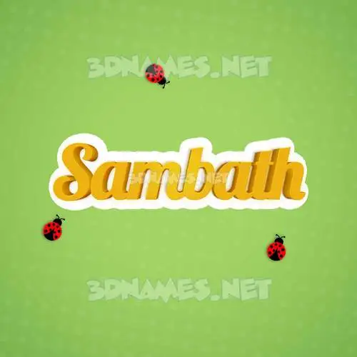 sambath in Ladybugs style - 3D name wallpaper