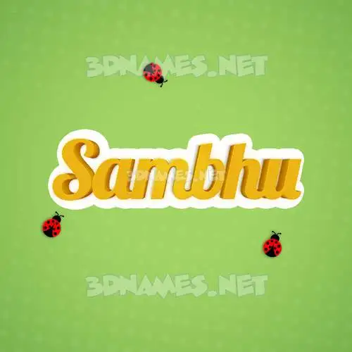 sambhu in Ladybugs style - 3D name wallpaper