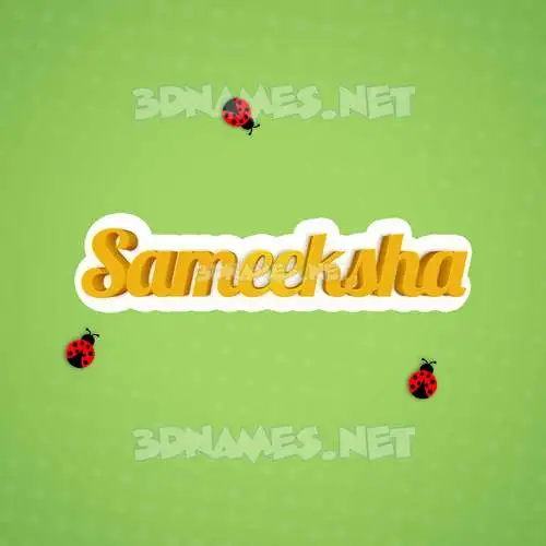 sameeksha in Ladybugs style - 3D name wallpaper