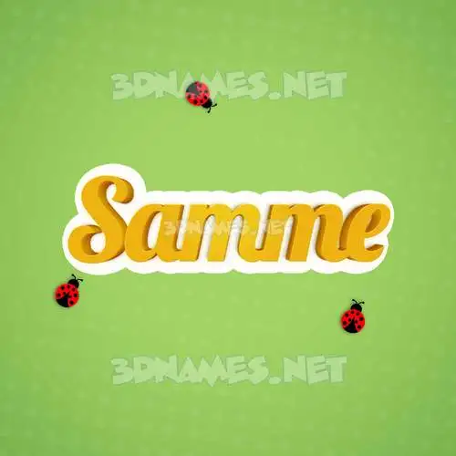 samme in Ladybugs style - 3D name wallpaper samme in Ladybugs style - 3D name wallpaper