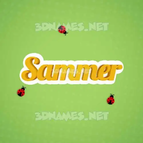 sammer in Ladybugs style - 3D name wallpaper sammer in Ladybugs style - 3D name wallpaper