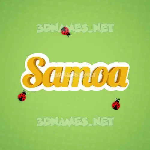 samoa in Ladybugs style - 3D name wallpaper samoa in Ladybugs style - 3D name wallpaper