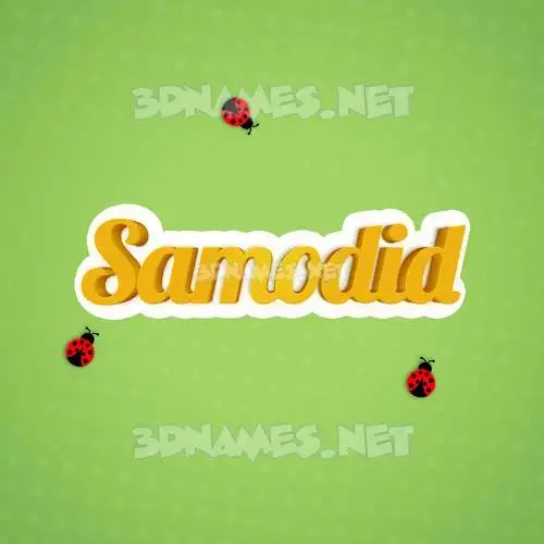 samodid in Ladybugs style - 3D name wallpaper