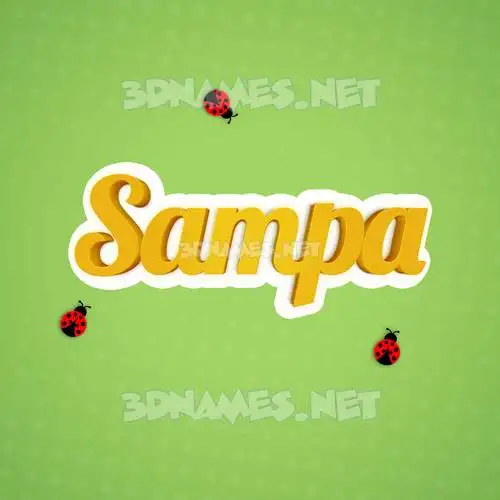 sampa in Ladybugs style - 3D name wallpaper sampa in Ladybugs style - 3D name wallpaper