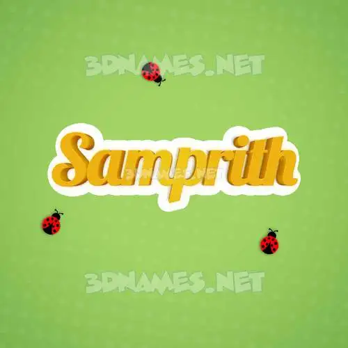 samprith in Ladybugs style - 3D name wallpaper