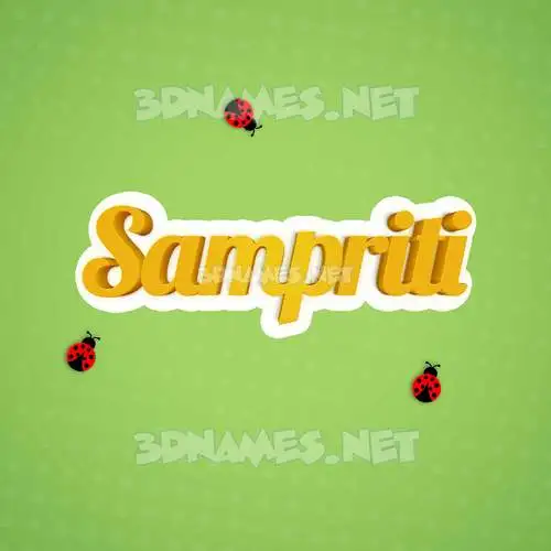 sampriti in Ladybugs style - 3D name wallpaper