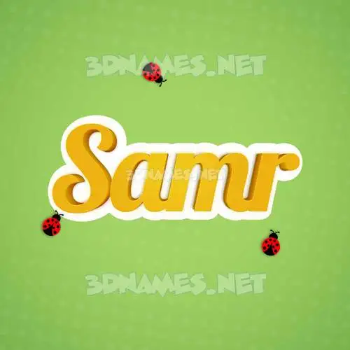 samr in Ladybugs style - 3D name wallpaper samr in Ladybugs style - 3D name wallpaper