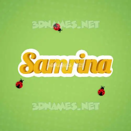 samrina in Ladybugs style - 3D name wallpaper