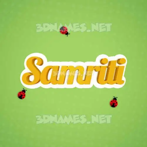 samriti in Ladybugs style - 3D name wallpaper