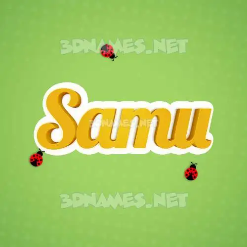 samu in Ladybugs style - 3D name wallpaper samu in Ladybugs style - 3D name wallpaper