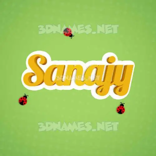 sanajy in Ladybugs style - 3D name wallpaper