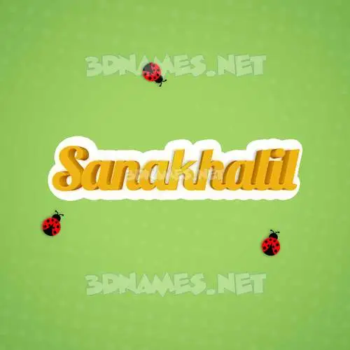 sanakhalil in Ladybugs style - 3D name wallpaper sanakhalil in Ladybugs style - 3D name wallpaper