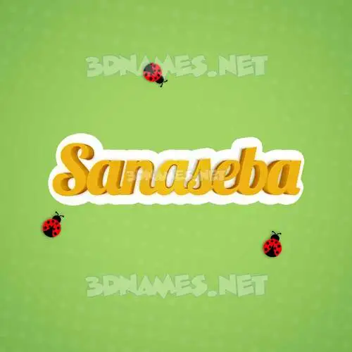 sanaseba in Ladybugs style - 3D name wallpaper sanaseba in Ladybugs style - 3D name wallpaper