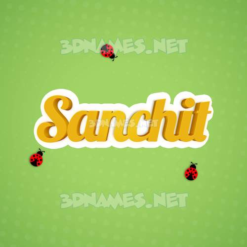 Preview of Ladybugs 3D name for "sanchit"