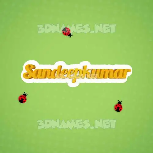 sandeepkumar in Ladybugs style - 3D name wallpaper