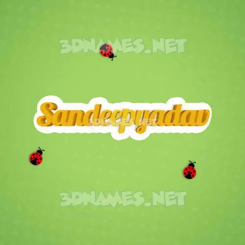 sandeepyadav in Ladybugs style - 3D name wallpaper