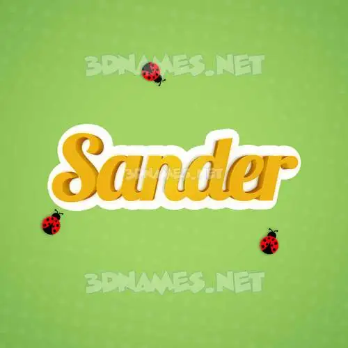 sander in Ladybugs style - 3D name wallpaper sander in Ladybugs style - 3D name wallpaper