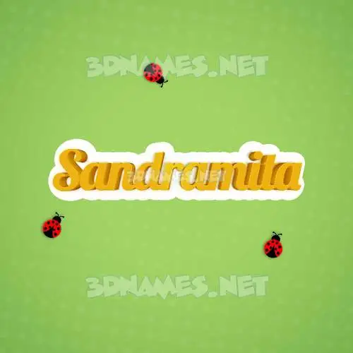 sandramita in Ladybugs style - 3D name wallpaper