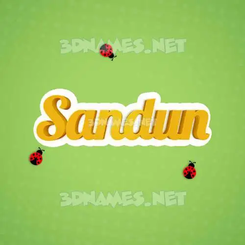 sandun in Ladybugs style - 3D name wallpaper