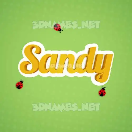 sandy in Ladybugs style - 3D name wallpaper sandy in Ladybugs style - 3D name wallpaper