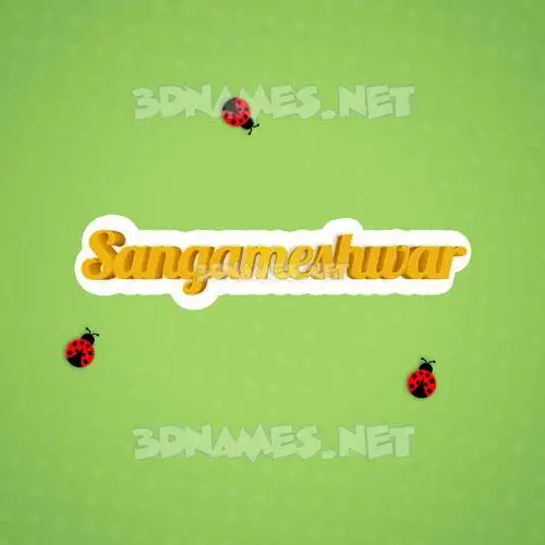 sangameshwar in Ladybugs style - 3D name wallpaper