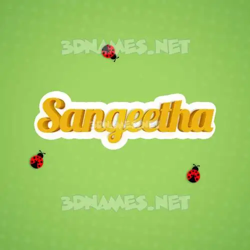 sangeetha in Ladybugs style - 3D name wallpaper