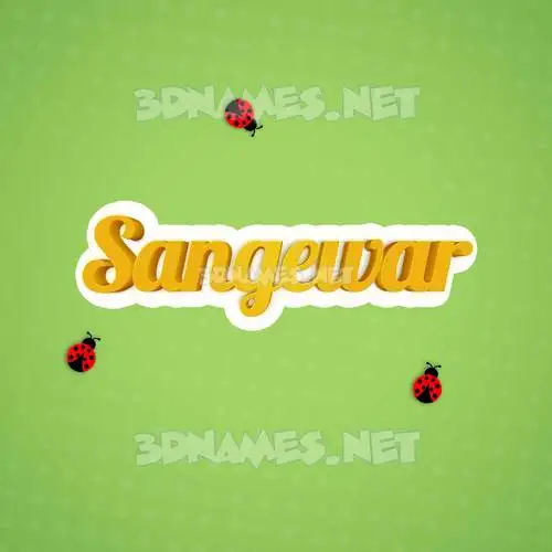 sangewar in Ladybugs style - 3D name wallpaper
