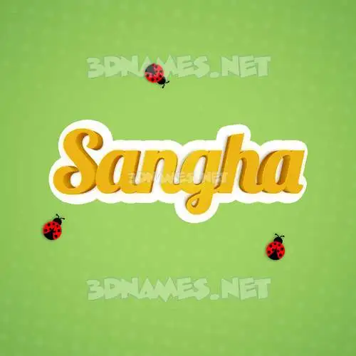 sangha in Ladybugs style - 3D name wallpaper sangha in Ladybugs style - 3D name wallpaper