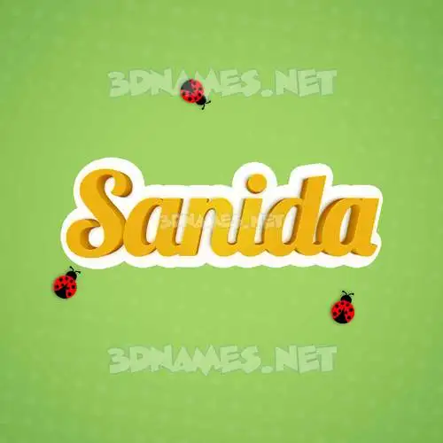sanida in Ladybugs style - 3D name wallpaper sanida in Ladybugs style - 3D name wallpaper