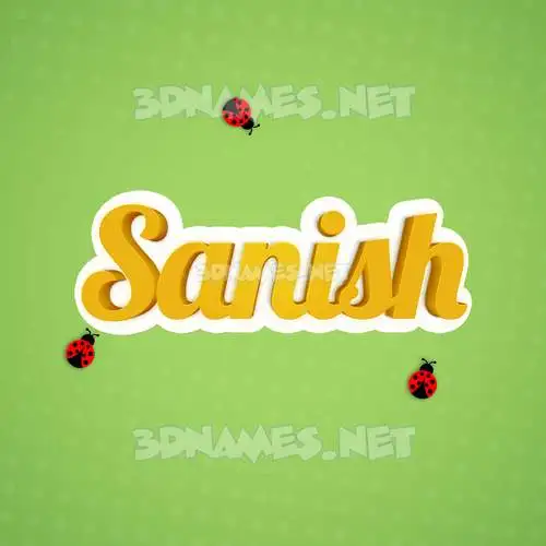 sanish in Ladybugs style - 3D name wallpaper sanish in Ladybugs style - 3D name wallpaper