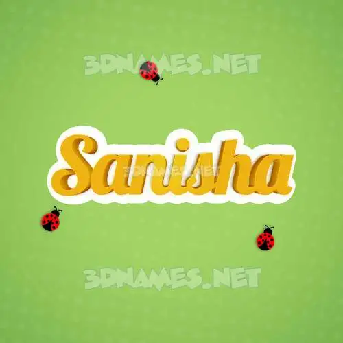 sanisha in Ladybugs style - 3D name wallpaper sanisha in Ladybugs style - 3D name wallpaper