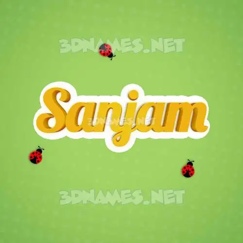 sanjam in Ladybugs style - 3D name wallpaper sanjam in Ladybugs style - 3D name wallpaper