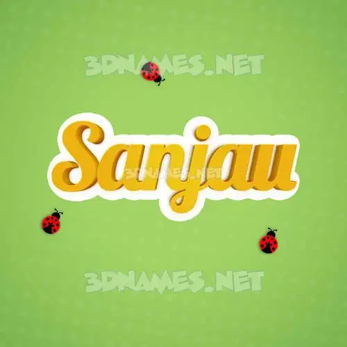 sanjau in Ladybugs style - 3D name wallpaper sanjau in Ladybugs style - 3D name wallpaper