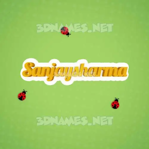 sanjaysharma in Ladybugs style - 3D name wallpaper
