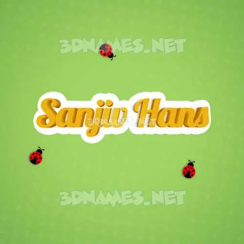 sanjiv hans in Ladybugs style - 3D name wallpaper sanjiv hans in Ladybugs style - 3D name wallpaper