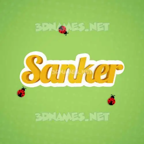 sanker in Ladybugs style - 3D name wallpaper