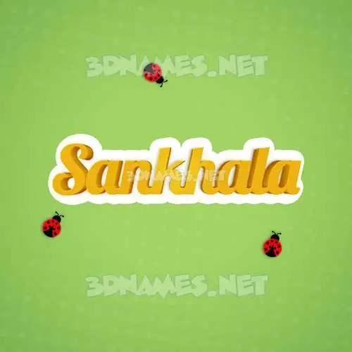 sankhala in Ladybugs style - 3D name wallpaper